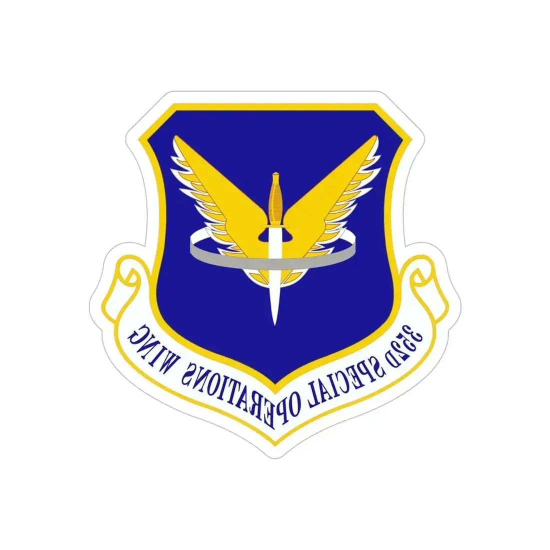 352 Special Operations Wing AFSOC (U.S. Air Force) REVERSE PRINT Transparent Die-Cut STICKER 6 Inch Die-Cut Transparent - The Sticker Space