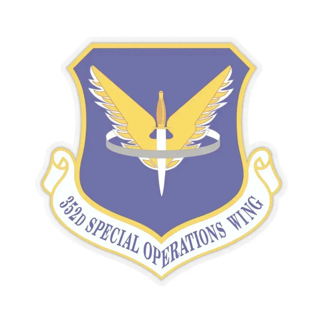 352 Special Operations Wing AFSOC (U.S. Air Force) STICKER Vinyl Kiss-Cut Decal 3 Inch Transparent - The Sticker Space