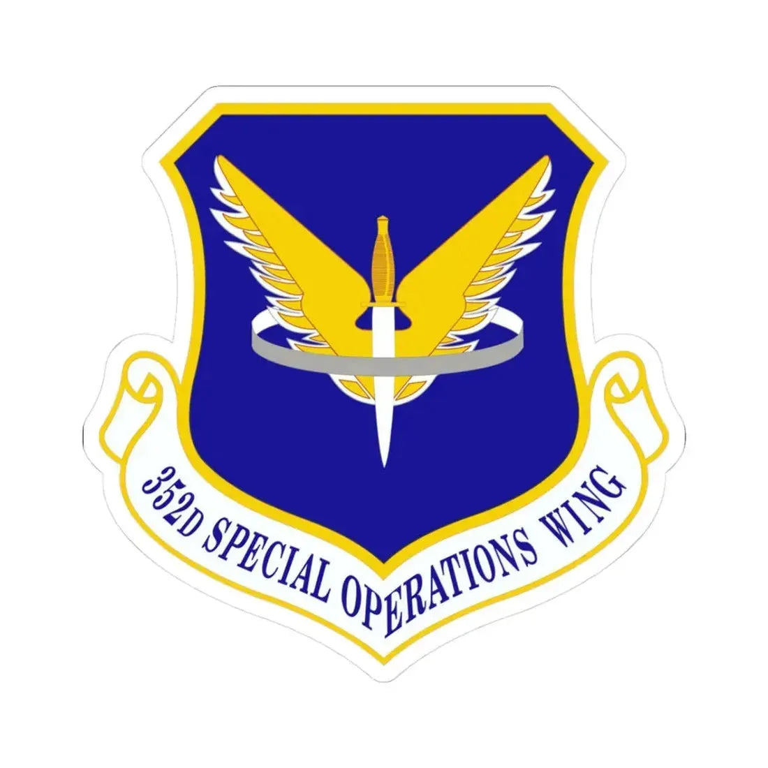 352 Special Operations Wing AFSOC (U.S. Air Force) STICKER Vinyl Kiss-Cut Decal 3 Inch White - The Sticker Space