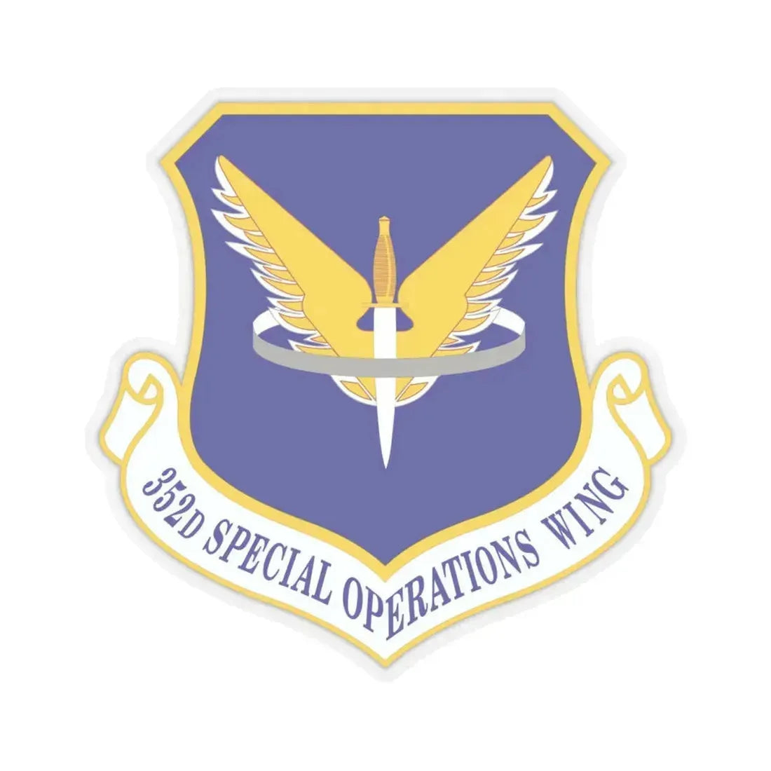 352 Special Operations Wing AFSOC (U.S. Air Force) STICKER Vinyl Kiss-Cut Decal 4 Inch Transparent - The Sticker Space