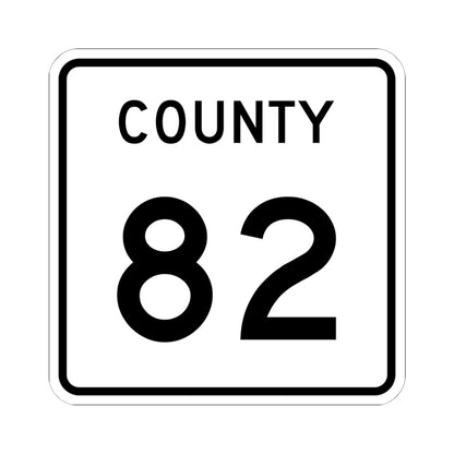 County 82 square (Minnesota) (Road Sign) STICKER Vinyl Kiss-Cut Decal
