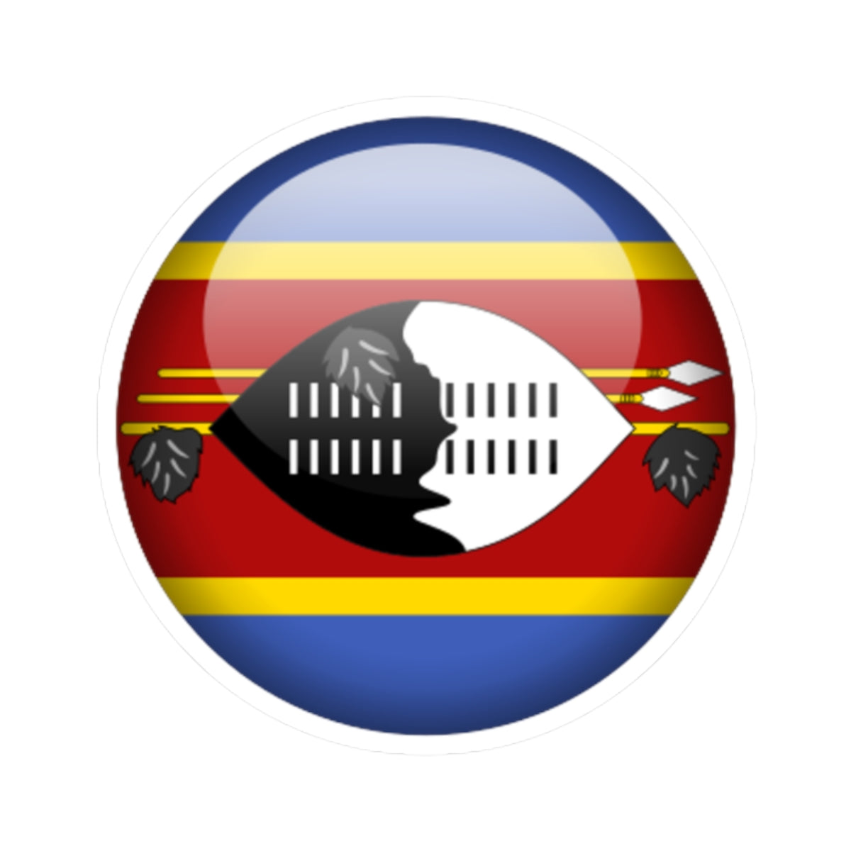Flag orb Eswatini (Eswatini) STICKER Vinyl Kiss-Cut Decal