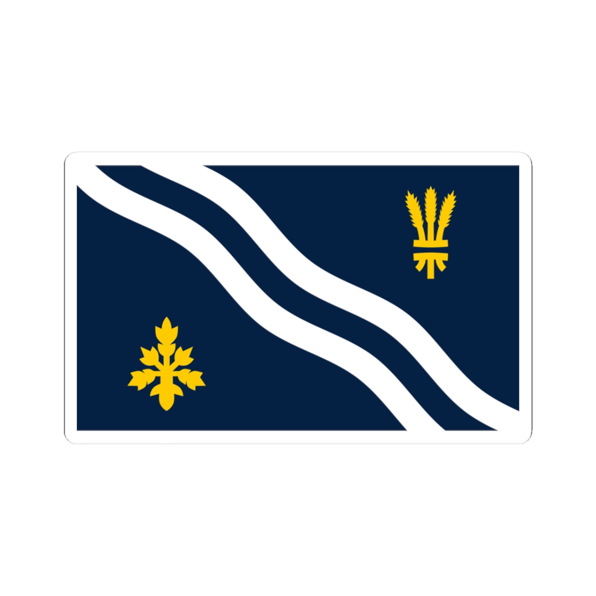 County Flag of Oxfordshire (England) STICKER Vinyl Kiss-Cut Decal