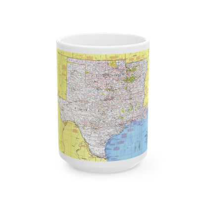 USA - South Central States 1 (1974) (Map) White Coffee Mug-15oz-The Sticker Space
