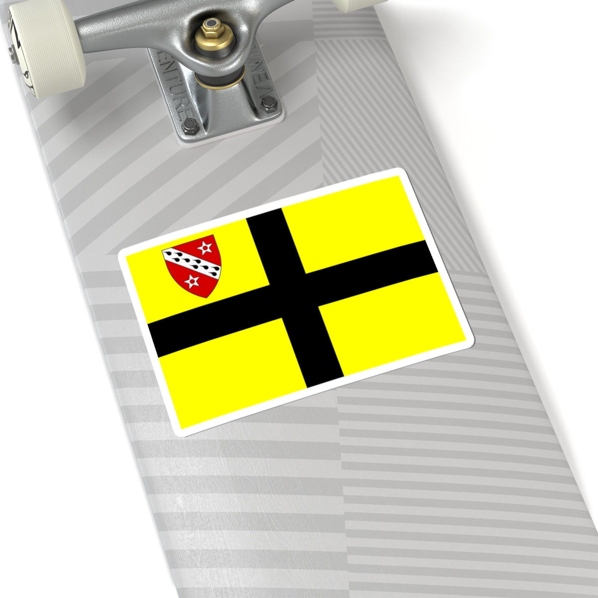 Flag of St David early with Diocese of Bangor Shield in Canton (United Kingdom) STICKER Vinyl Kiss-Cut Decal