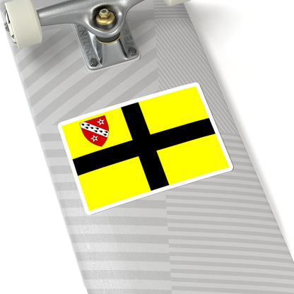 Flag of St David early with Diocese of Bangor Shield in Canton (United Kingdom) STICKER Vinyl Kiss-Cut Decal
