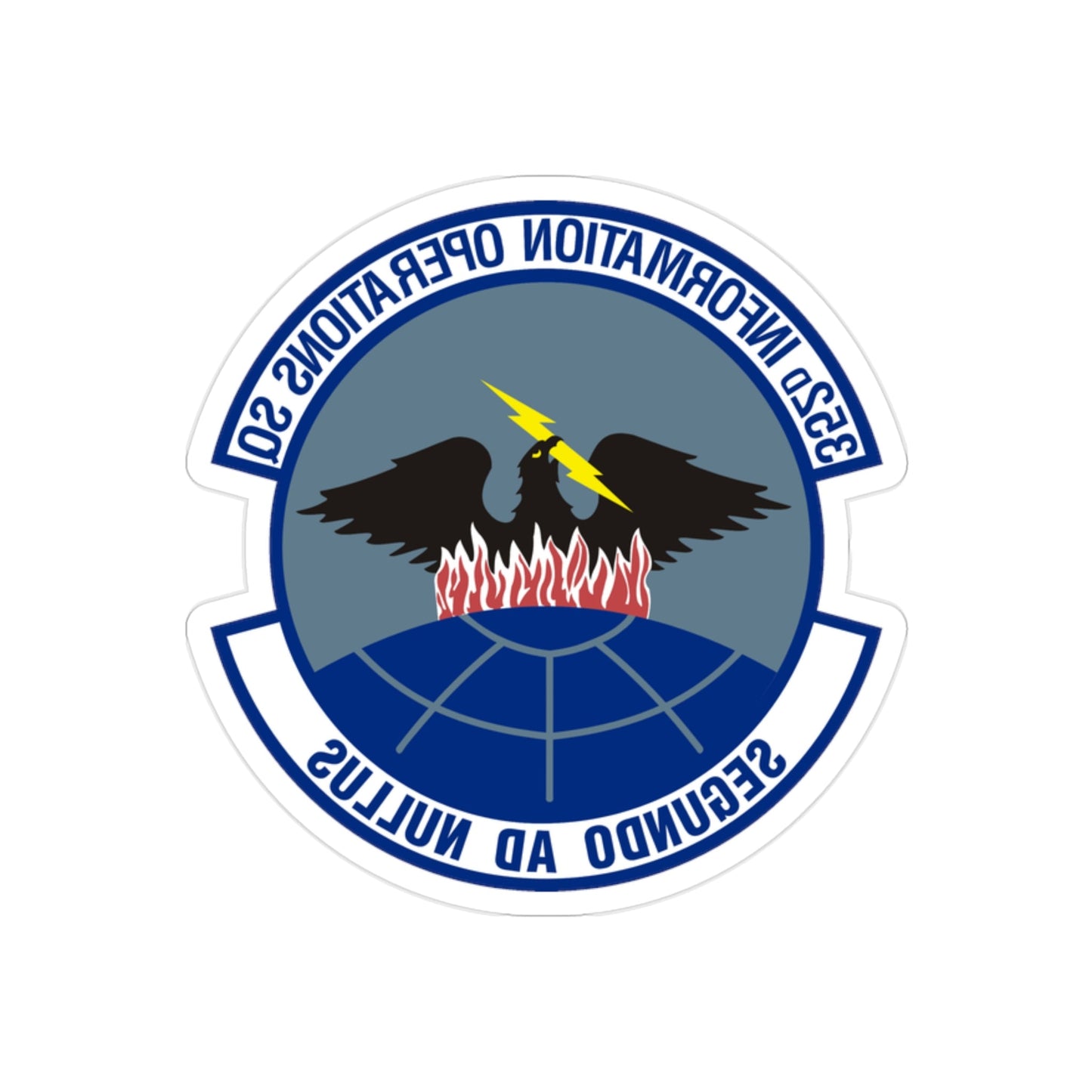 352d Information Operations Squadron (U.S. Air Force) REVERSE PRINT Transparent STICKER-2" × 2"-The Sticker Space