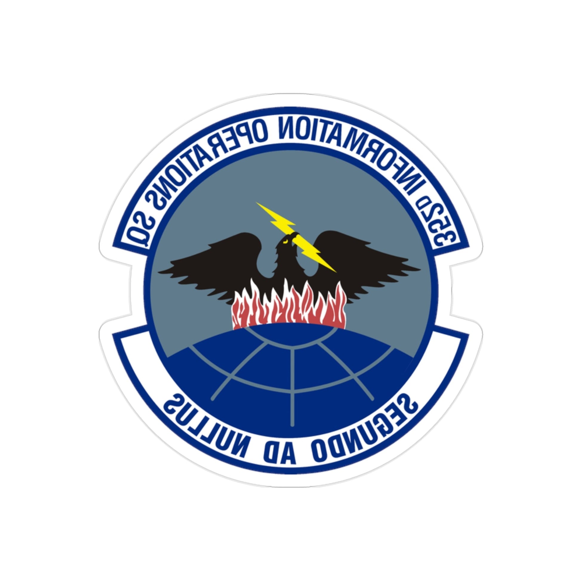 352d Information Operations Squadron (U.S. Air Force) REVERSE PRINT Transparent STICKER-2" × 2"-The Sticker Space