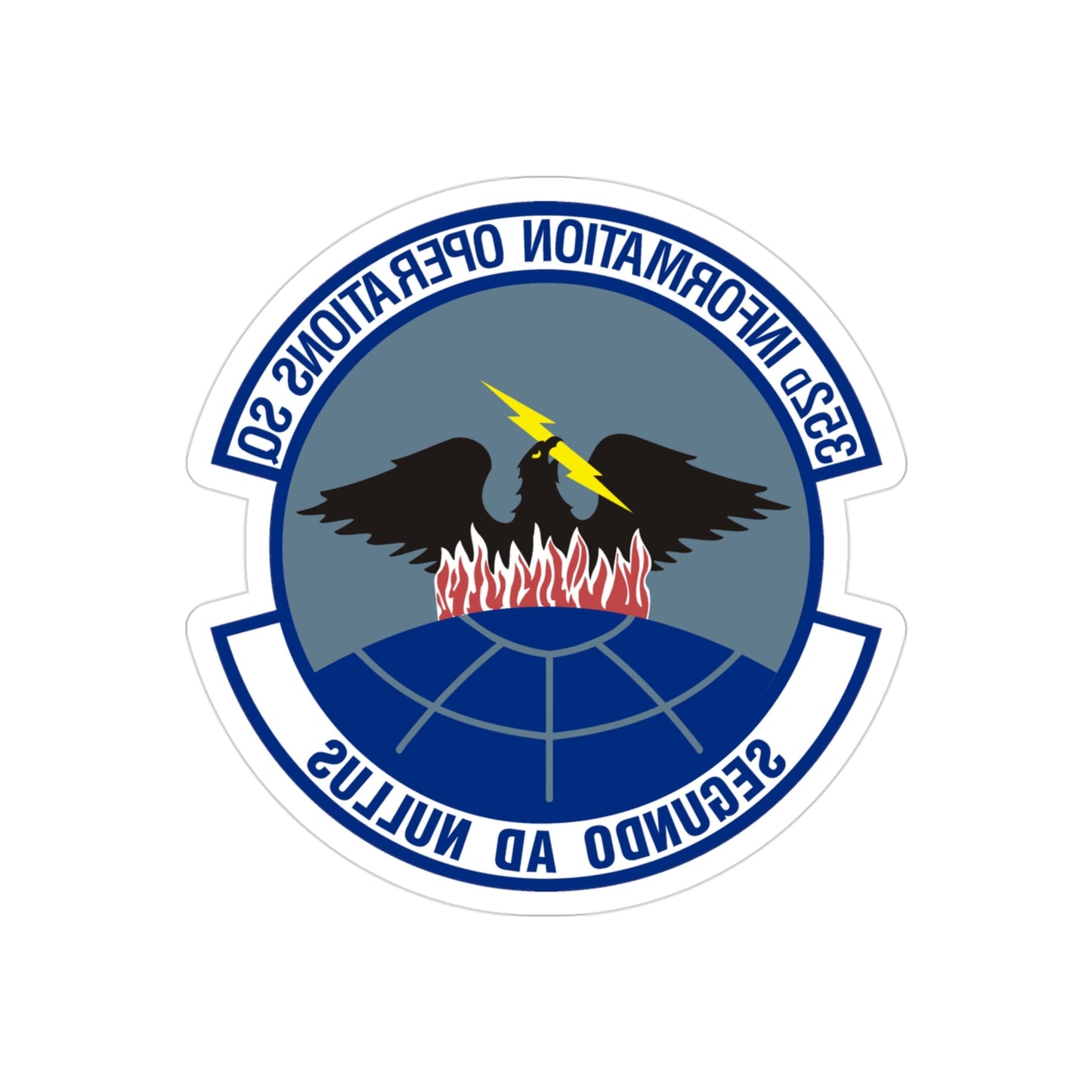 352d Information Operations Squadron (U.S. Air Force) REVERSE PRINT Transparent STICKER-3" × 3"-The Sticker Space