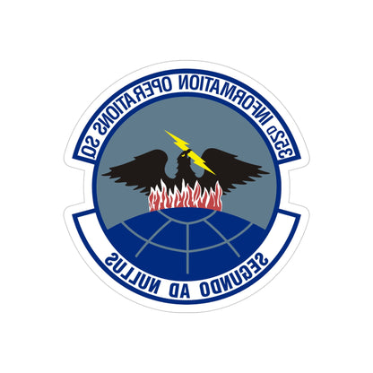 352d Information Operations Squadron (U.S. Air Force) REVERSE PRINT Transparent STICKER-4" × 4"-The Sticker Space