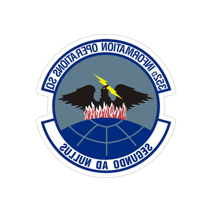 352d Information Operations Squadron (U.S. Air Force) REVERSE PRINT Transparent STICKER-5" × 5"-The Sticker Space