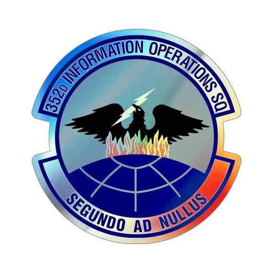 352d Information Operations Squadron (U.S. Air Force) Holographic STICKER Die-Cut Vinyl Decal 2 Inch Holographic - The Sticker Space