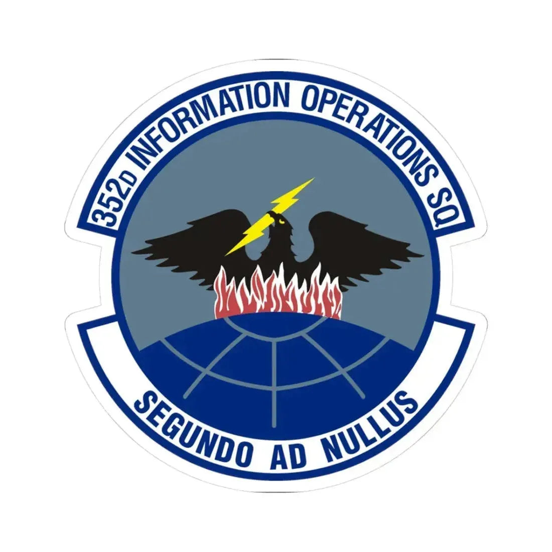 352d Information Operations Squadron (U.S. Air Force) STICKER Vinyl Kiss-Cut Decal 3 Inch White - The Sticker Space