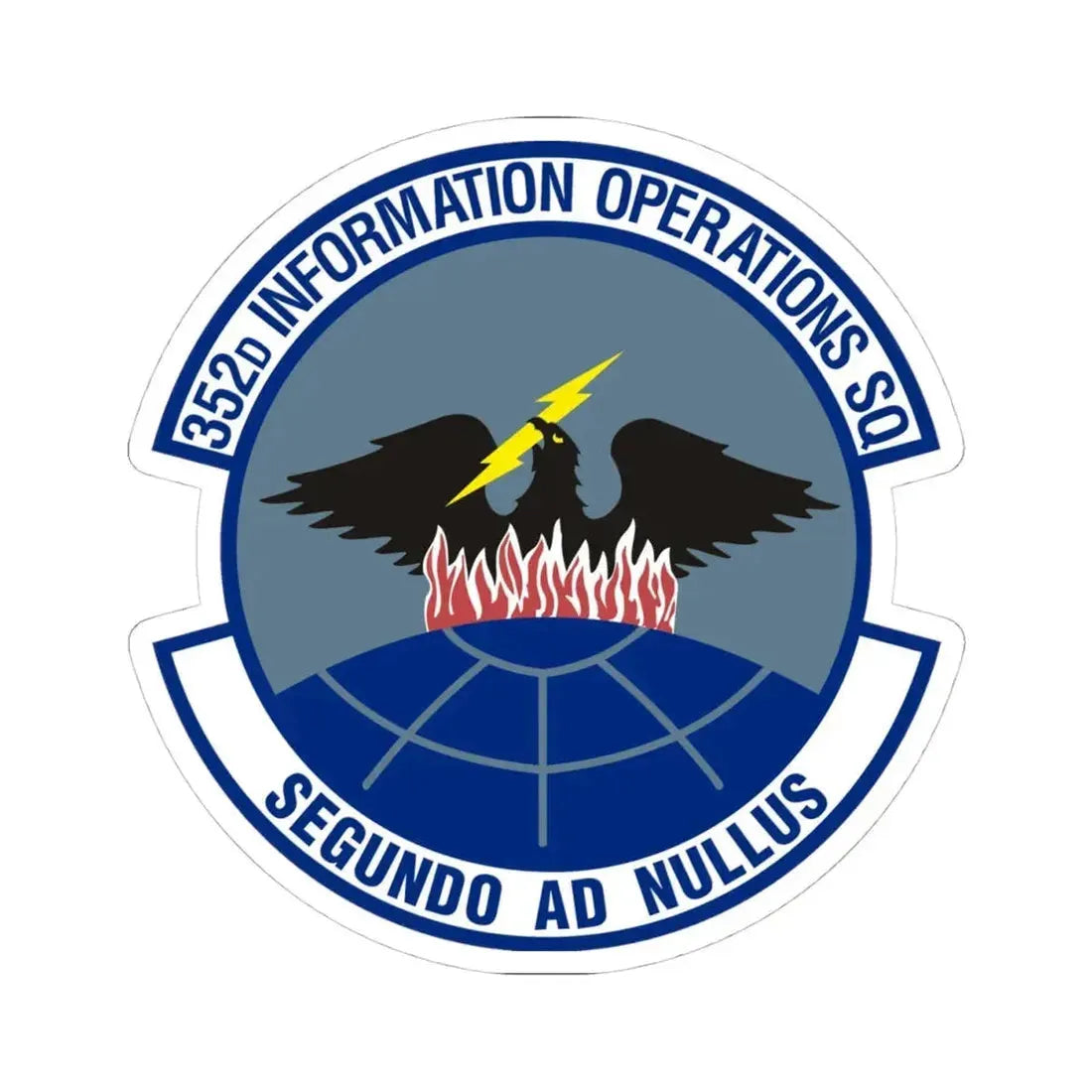352d Information Operations Squadron (U.S. Air Force) STICKER Vinyl Kiss-Cut Decal 4 Inch White - The Sticker Space