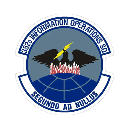 352d Information Operations Squadron (U.S. Air Force) STICKER Vinyl Kiss-Cut Decal 4 Inch White - The Sticker Space