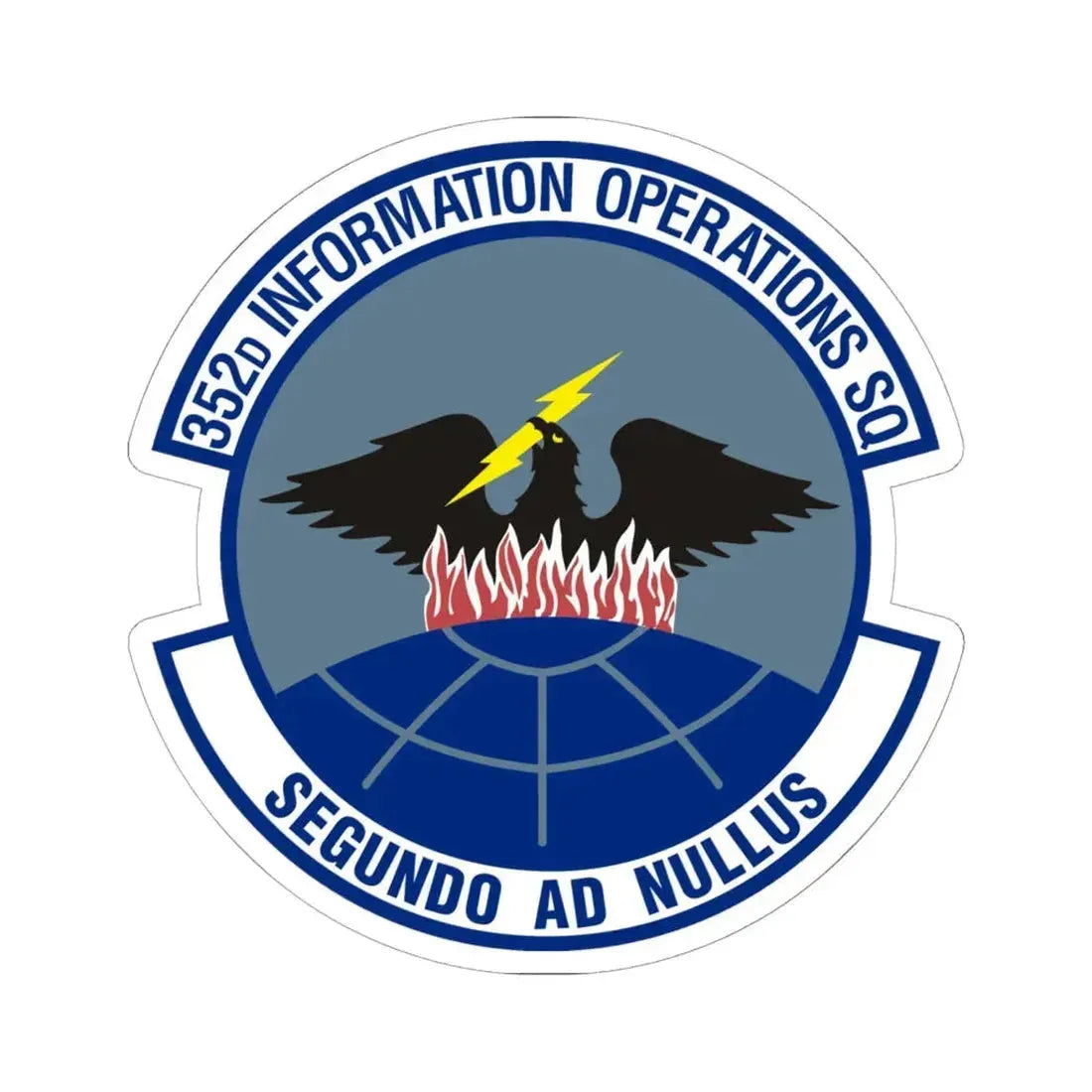 352d Information Operations Squadron (U.S. Air Force) STICKER Vinyl Kiss-Cut Decal 6 Inch White - The Sticker Space