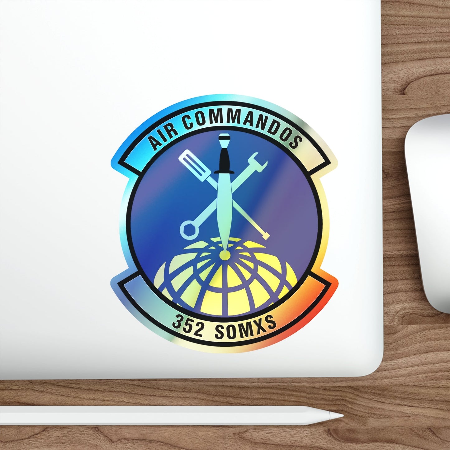 352d Special Operations Maintenance Squadron (U.S. Air Force) Holographic STICKER Die-Cut Vinyl Decal-The Sticker Space