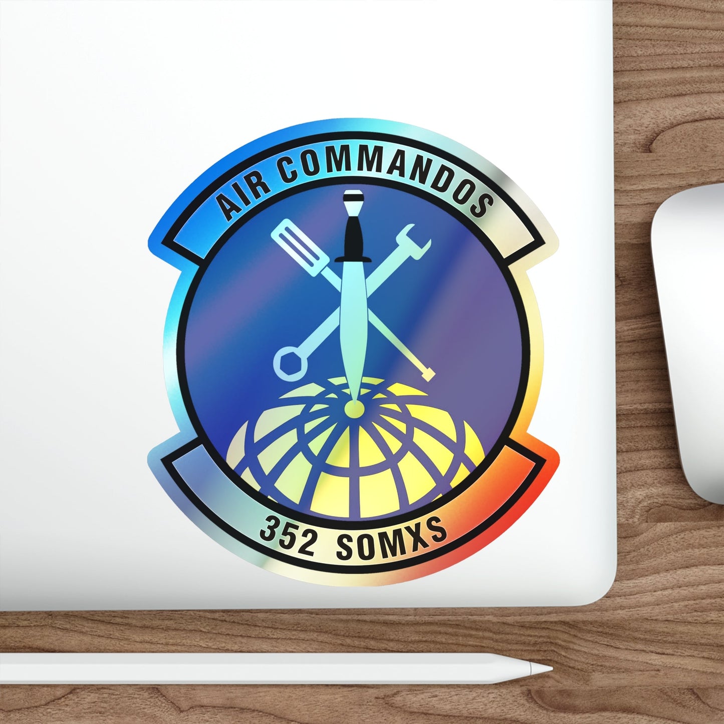 352d Special Operations Maintenance Squadron (U.S. Air Force) Holographic STICKER Die-Cut Vinyl Decal-The Sticker Space