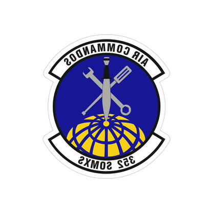 352d Special Operations Maintenance Squadron (U.S. Air Force) REVERSE PRINT Transparent STICKER-5" × 5"-The Sticker Space