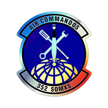 352d Special Operations Maintenance Squadron (U.S. Air Force) Holographic STICKER Die-Cut Vinyl Decal 5 Inch Holographic - The Sticker Space