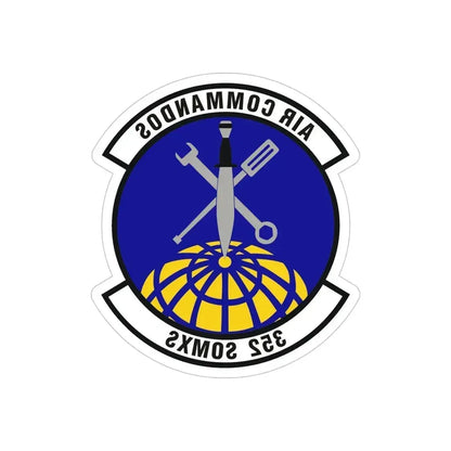 352d Special Operations Maintenance Squadron (U.S. Air Force) REVERSE PRINT Transparent Die-Cut STICKER 5 Inch Die-Cut Transparent - The Sticker Space
