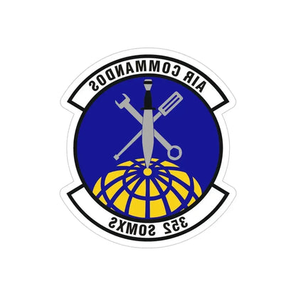 352d Special Operations Maintenance Squadron (U.S. Air Force) REVERSE PRINT Transparent Die-Cut STICKER - The Sticker Space