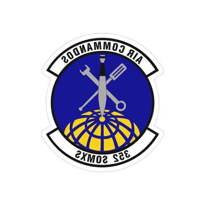 352d Special Operations Maintenance Squadron (U.S. Air Force) REVERSE PRINT Transparent Die-Cut STICKER - The Sticker Space