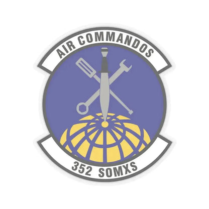 352d Special Operations Maintenance Squadron (U.S. Air Force) STICKER Vinyl Kiss-Cut Decal 3 Inch Transparent - The Sticker Space