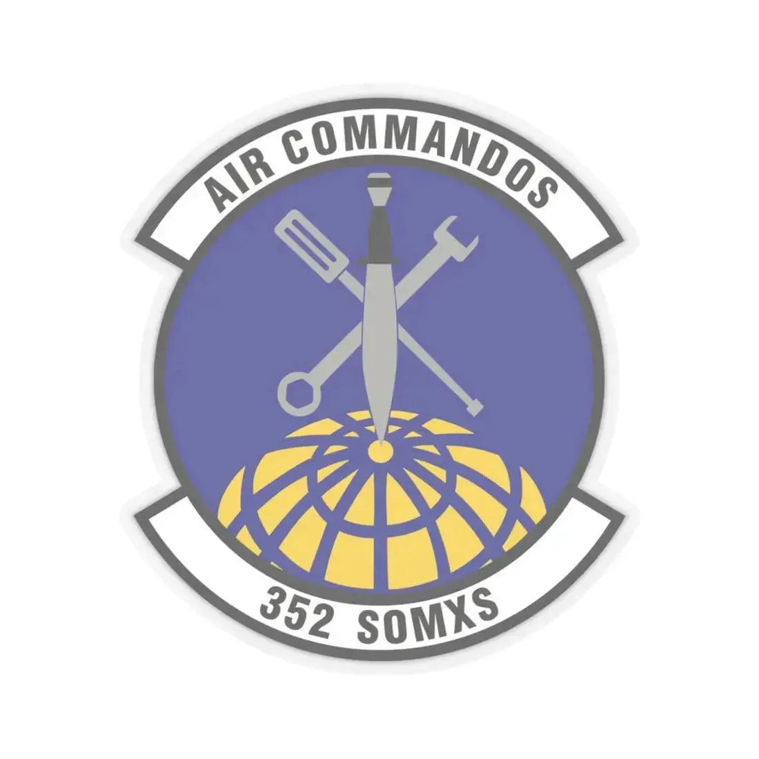 352d Special Operations Maintenance Squadron (U.S. Air Force) STICKER Vinyl Kiss-Cut Decal 4 Inch Transparent - The Sticker Space