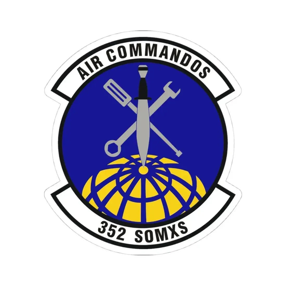 352d Special Operations Maintenance Squadron (U.S. Air Force) STICKER Vinyl Kiss-Cut Decal 4 Inch White - The Sticker Space