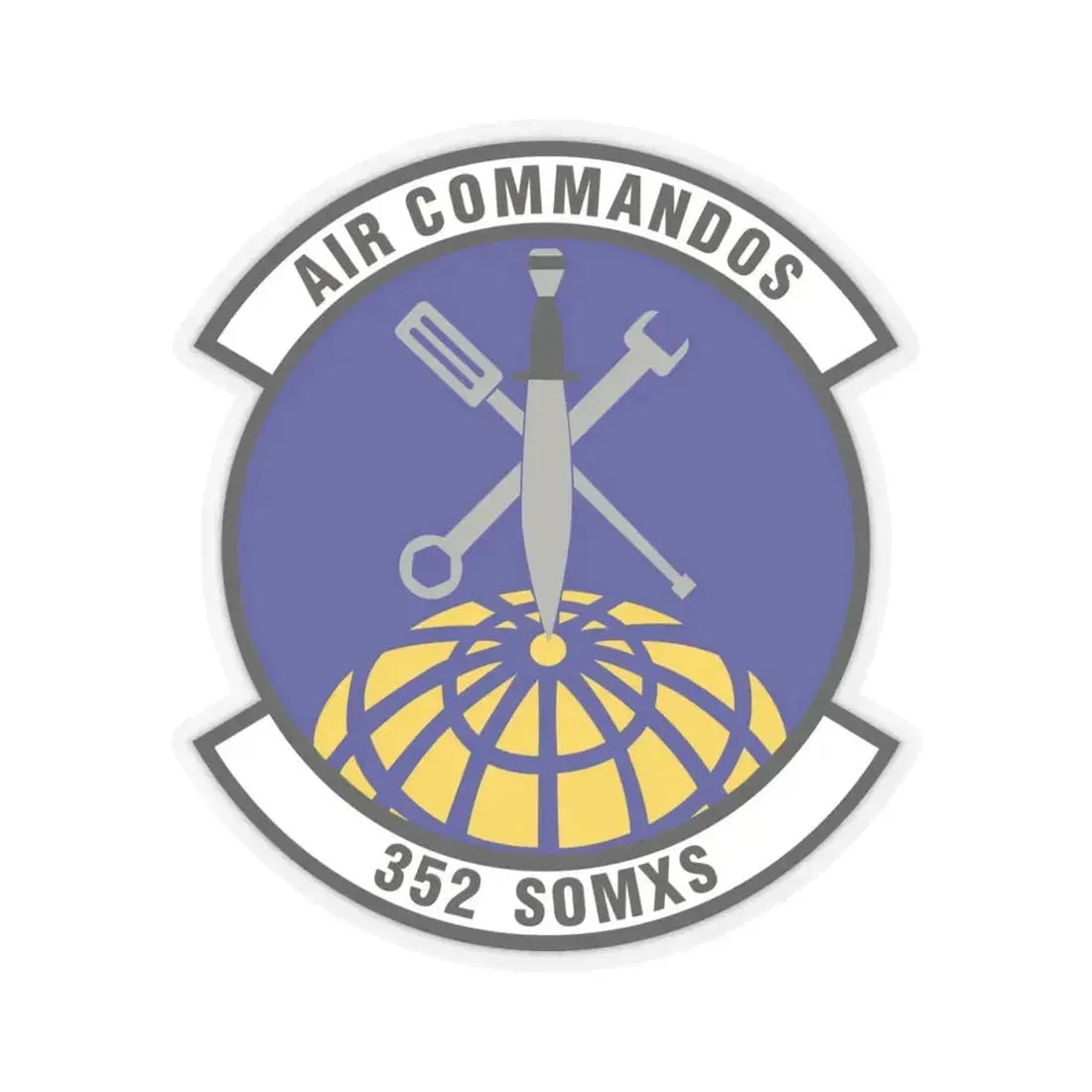 352d Special Operations Maintenance Squadron (U.S. Air Force) STICKER Vinyl Kiss-Cut Decal 6 Inch Transparent - The Sticker Space