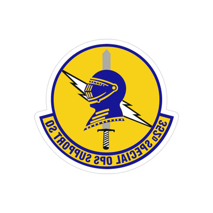 352d Special Operations Support Squadron (U.S. Air Force) REVERSE PRINT Transparent STICKER-3" × 3"-The Sticker Space