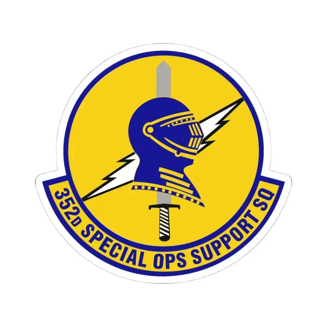 352d Special Operations Support Squadron (U.S. Air Force) STICKER Vinyl Kiss-Cut Decal 4 Inch White - The Sticker Space