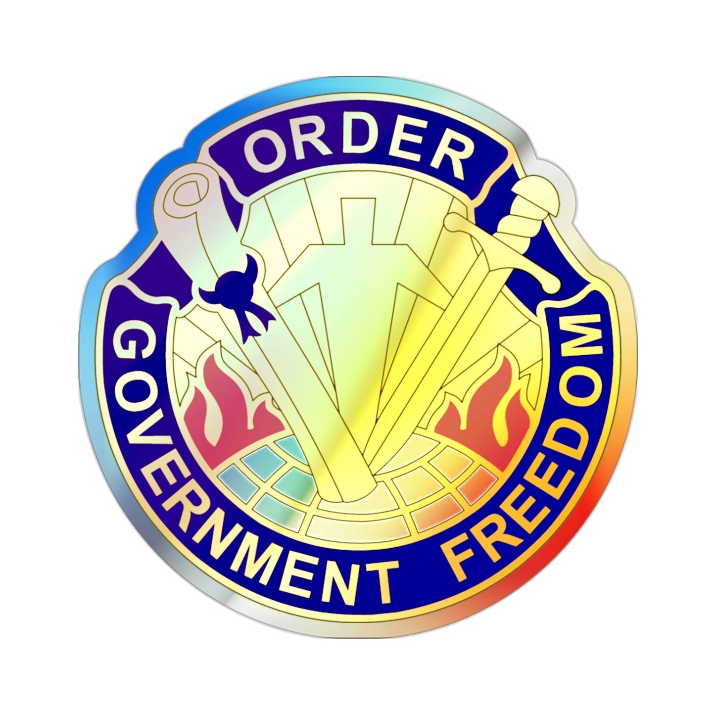 353 Civil Affairs Command 2 (U.S. Army) Holographic STICKER Die-Cut Vinyl Decal-2 Inch-The Sticker Space