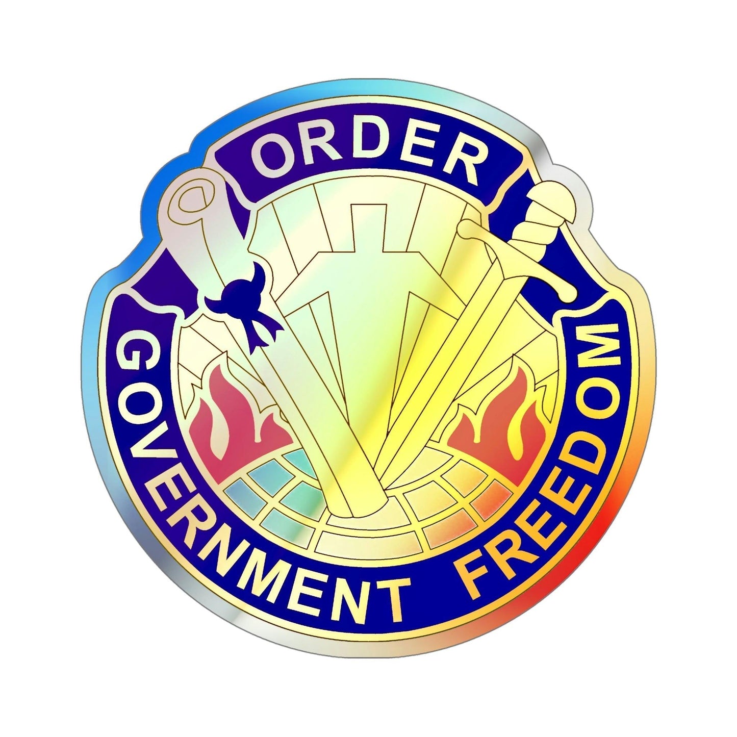 353 Civil Affairs Command 2 (U.S. Army) Holographic STICKER Die-Cut Vinyl Decal-6 Inch-The Sticker Space