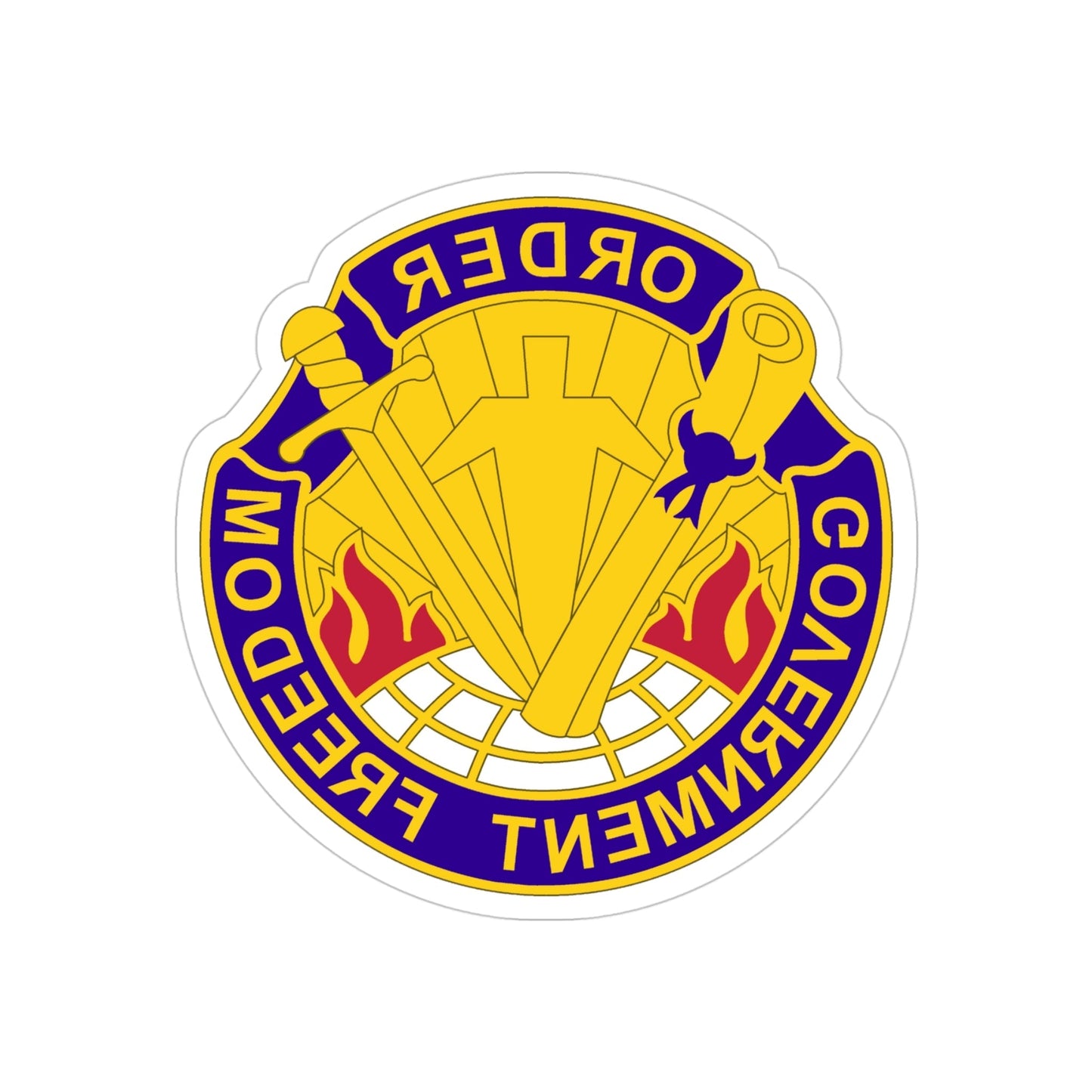 353 Civil Affairs Command 2 (U.S. Army) REVERSE PRINT Transparent STICKER-4" × 4"-The Sticker Space