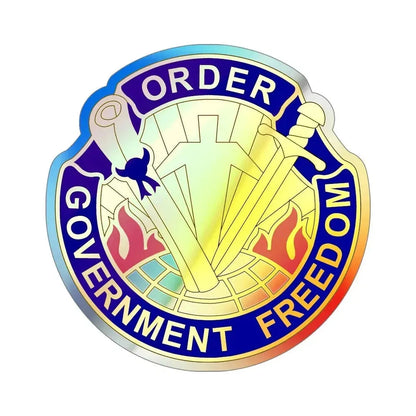 353 Civil Affairs Command 2 (U.S. Army) Holographic STICKER Die-Cut Vinyl Decal 5 Inch Holographic - The Sticker Space