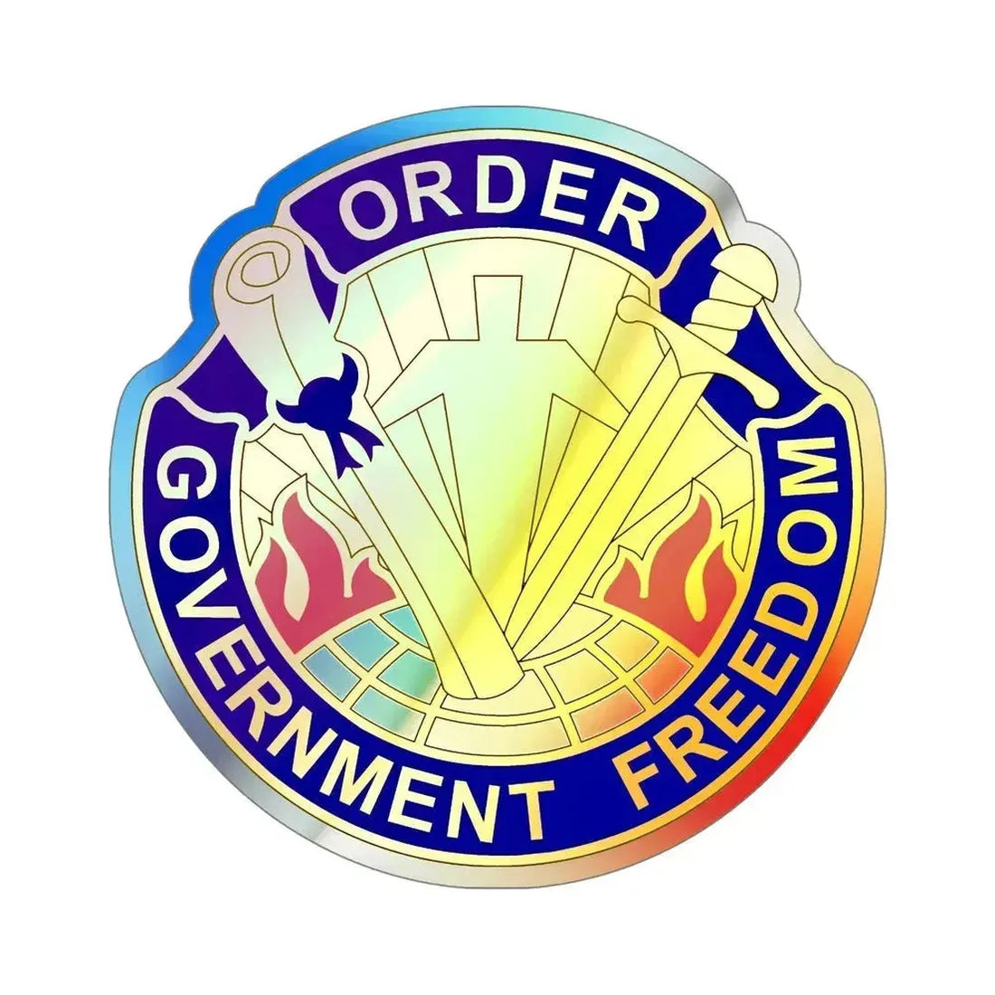 353 Civil Affairs Command 2 (U.S. Army) Holographic STICKER Die-Cut Vinyl Decal 6 Inch Holographic - The Sticker Space