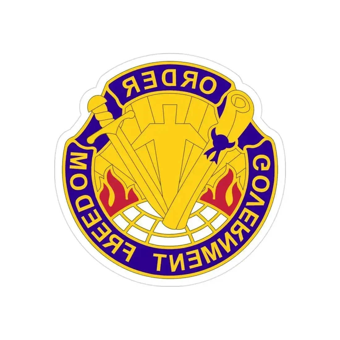 353 Civil Affairs Command 2 (U.S. Army) REVERSE PRINT Transparent Die-Cut STICKER 3 Inch Die-Cut Transparent - The Sticker Space