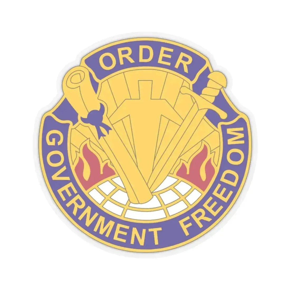 353 Civil Affairs Command 2 (U.S. Army) STICKER Vinyl Kiss-Cut Decal 2 Inch Transparent - The Sticker Space