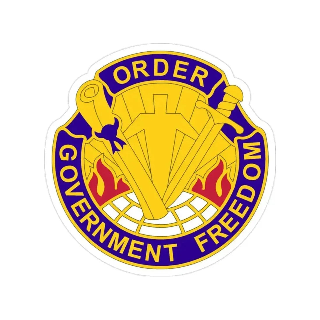 353 Civil Affairs Command 2 (U.S. Army) Transparent STICKER Die-Cut Vinyl Decal 2 Inch - The Sticker Space