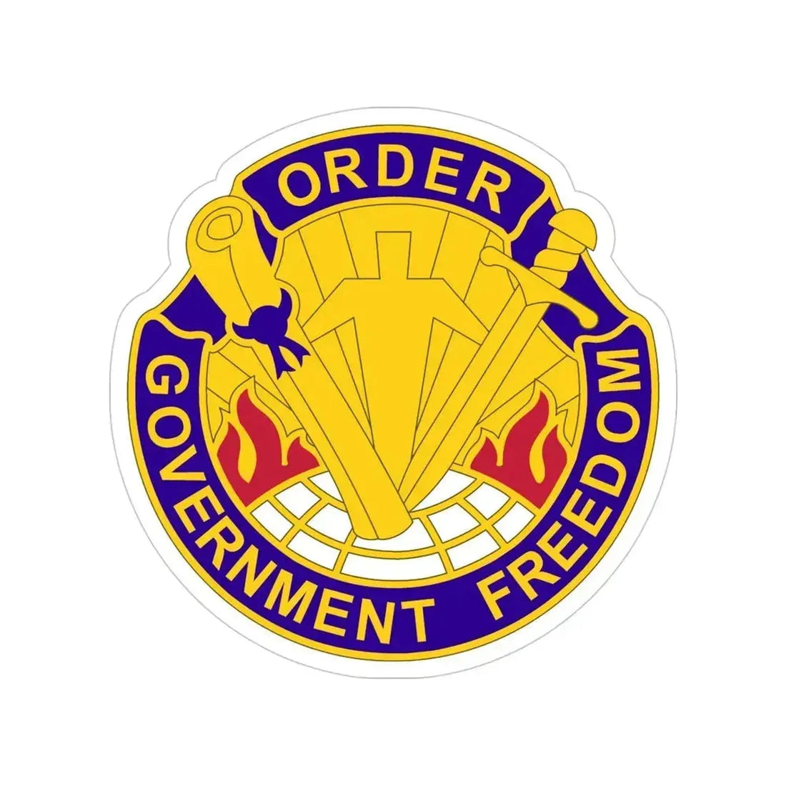 353 Civil Affairs Command 2 (U.S. Army) Transparent STICKER Die-Cut Vinyl Decal 4 Inch - The Sticker Space