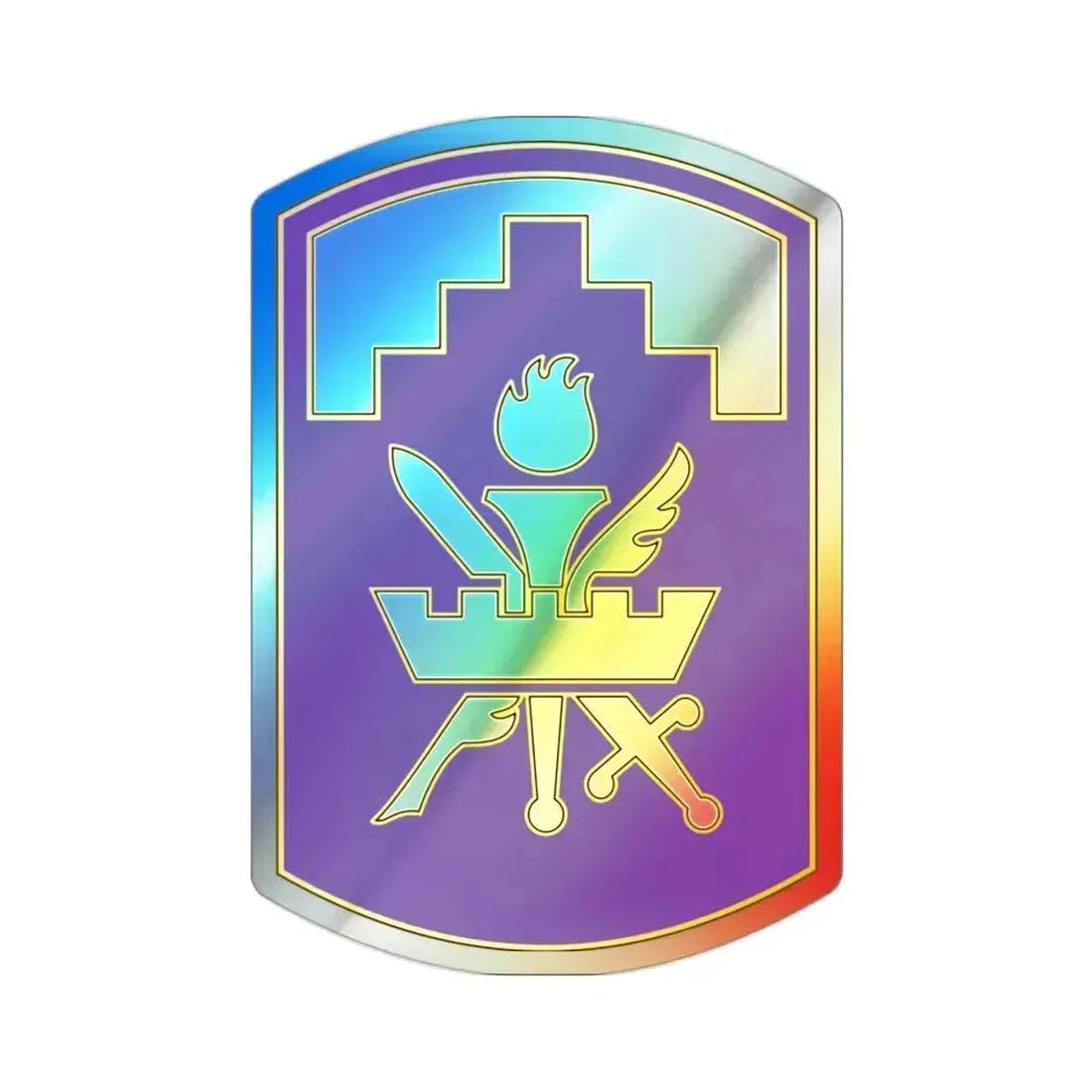 353 Civil Affairs Command 3 (U.S. Army) Holographic STICKER Die-Cut Vinyl Decal 2 Inch Holographic - The Sticker Space