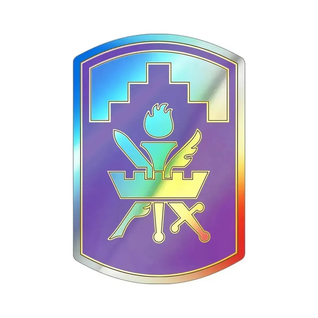 353 Civil Affairs Command 3 (U.S. Army) Holographic STICKER Die-Cut Vinyl Decal 4 Inch Holographic - The Sticker Space