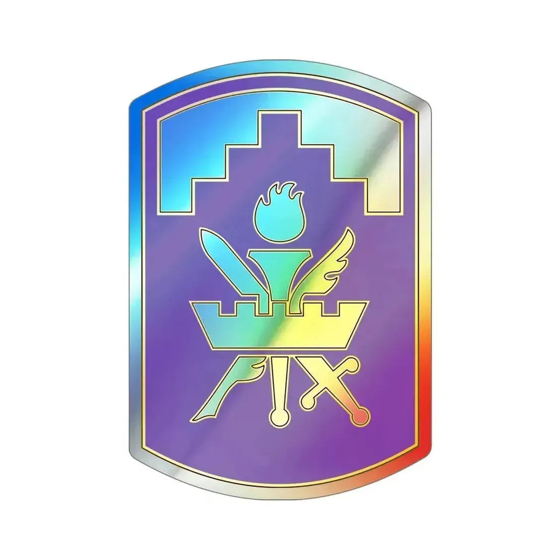 353 Civil Affairs Command 3 (U.S. Army) Holographic STICKER Die-Cut Vinyl Decal 6 Inch Holographic - The Sticker Space