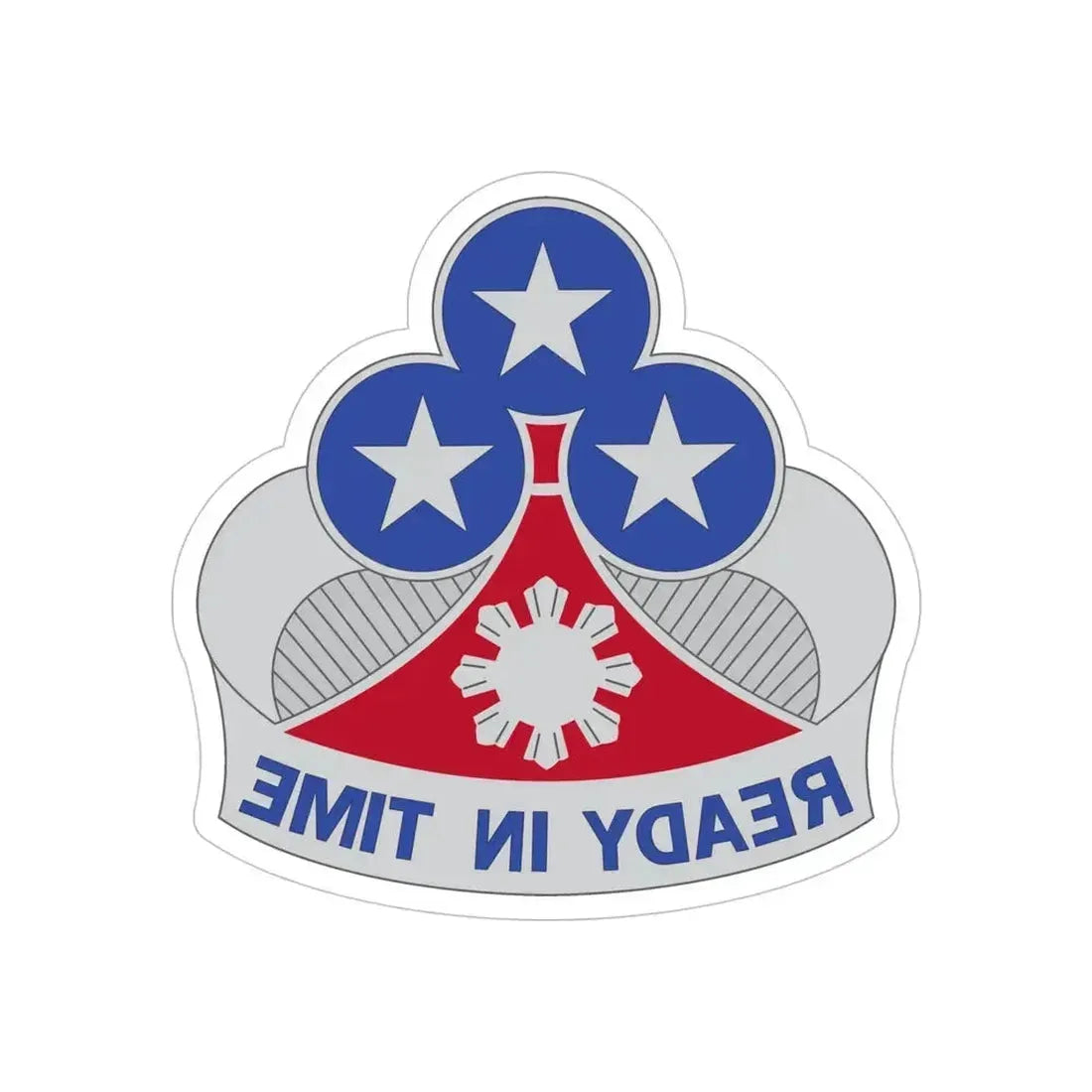 353 Engineer Group (U.S. Army) REVERSE PRINT Transparent Die-Cut STICKER 5 Inch Die-Cut Transparent - The Sticker Space