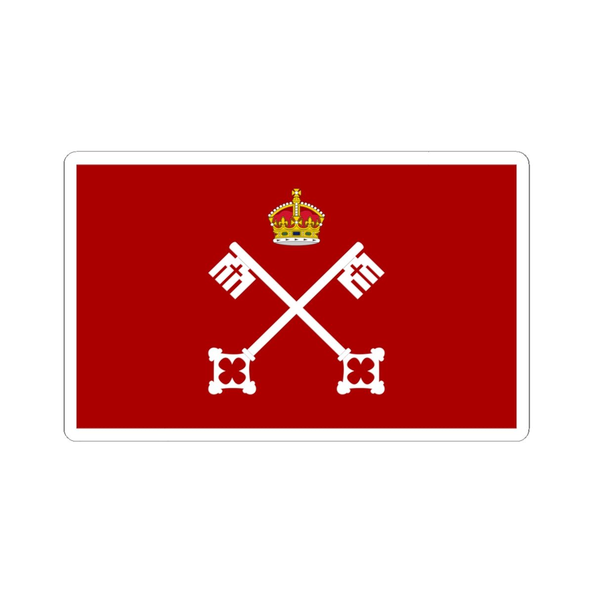 Flag of the Diocese of York (England) STICKER Vinyl Kiss-Cut Decal