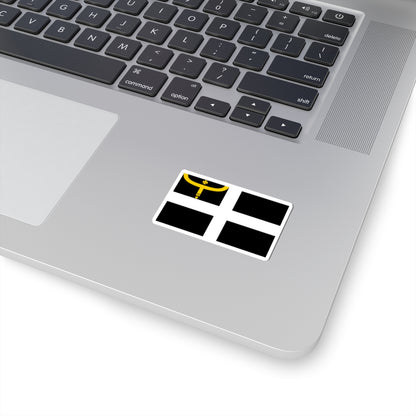 Flag of Saint Augustine of Canterbury (England) STICKER Vinyl Kiss-Cut Decal