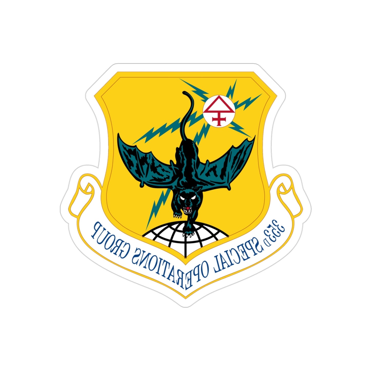 353d Special Operations Group (U.S. Air Force) REVERSE PRINT Transparent STICKER-3" × 3"-The Sticker Space