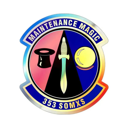 353d Special Operations Maintenance Squadron (U.S. Air Force) Holographic STICKER Die-Cut Vinyl Decal 2 Inch Holographic - The Sticker Space